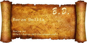Berze Delila névjegykártya
